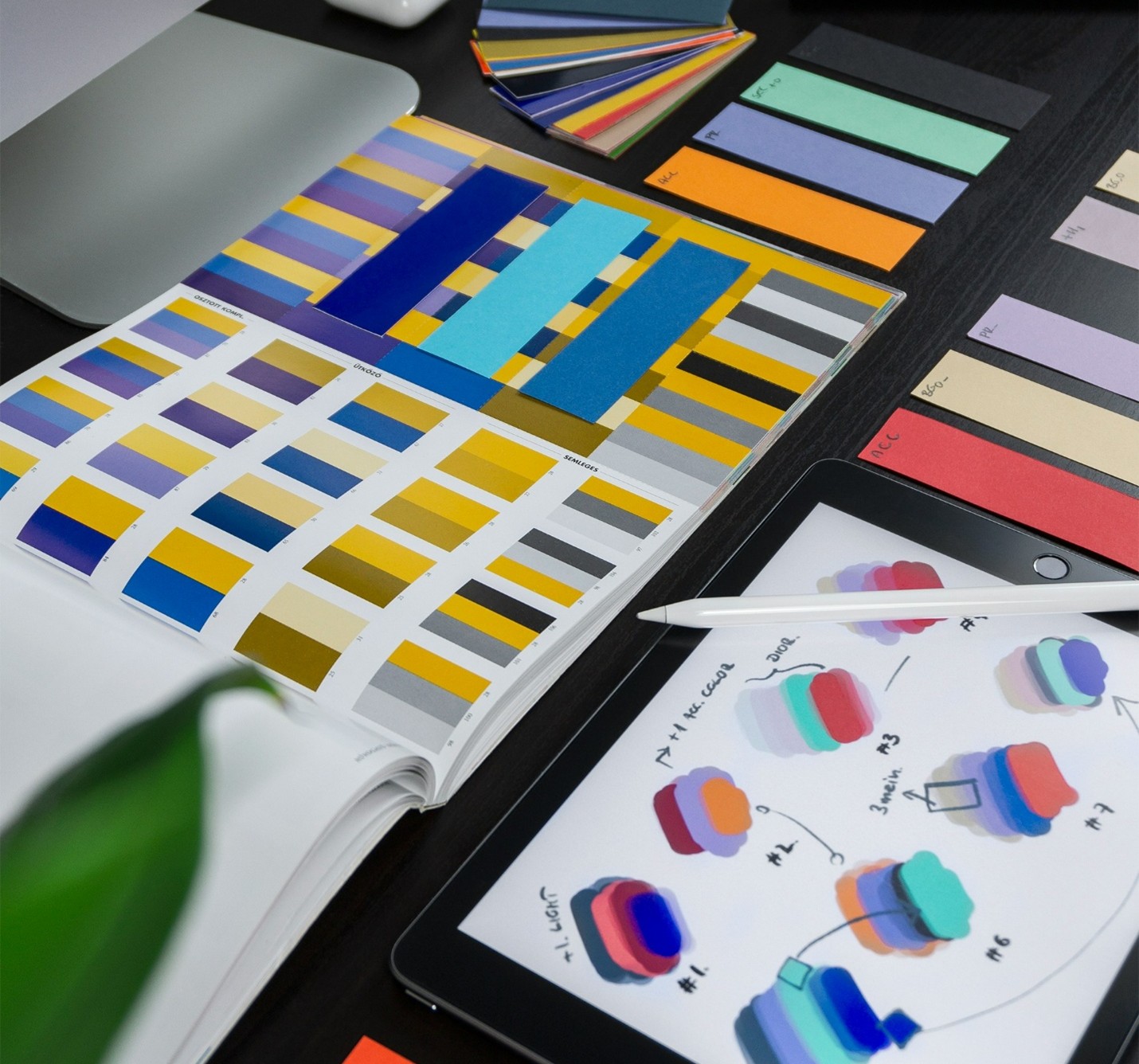 Pantone color swatches and brand color testing for logo printing and embroidery consistency