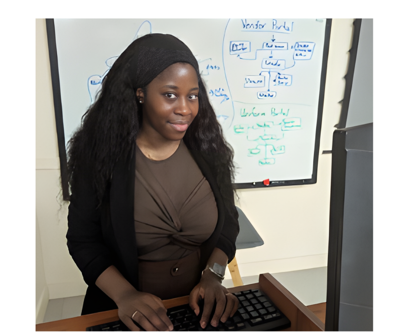 employee-uniform-program-portal-data-management-leslie-2afig Leslie managing uniform program portal data including SKUs pricing and inventory at Feury Image Group