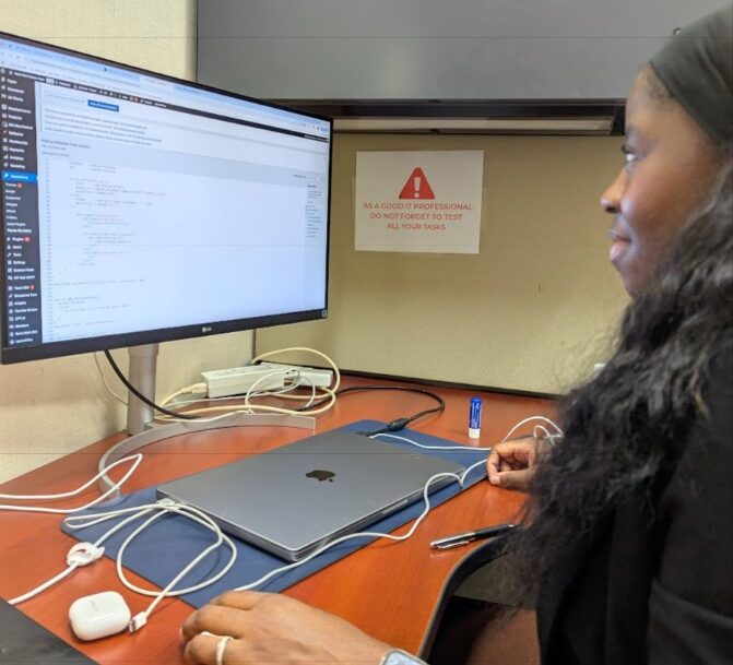 Backend view of uniform portal product data management including pricing SKU structure and content updates